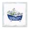 Stupell Industries Blue Floral Bathtub Wall Plaque Art